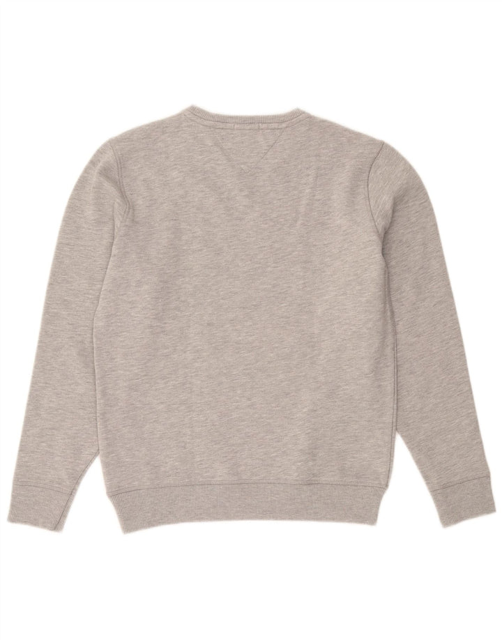 TOMMY HILFIGER Mens Regular Fit Sweatshirt Jumper Small Grey Cotton