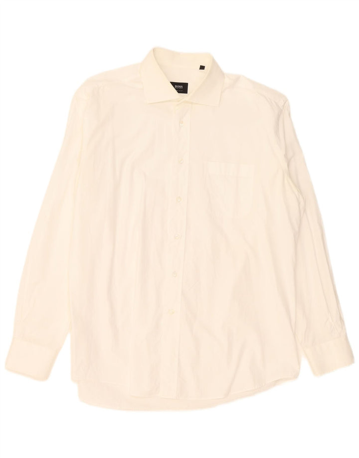 Cămașă pentru bărbați Hugo Boss Mărimea 44 17 1/2 XL Alb