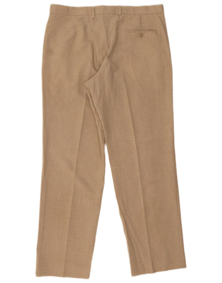 MARKS & SPENCER Pantaloni drepți pentru bărbați L36 L31 poliester bej