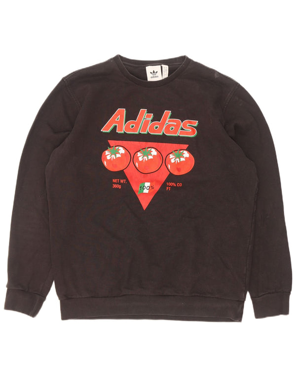 Hanorac grafic pentru bărbați Adidas Jumper mare, negru, bumbac