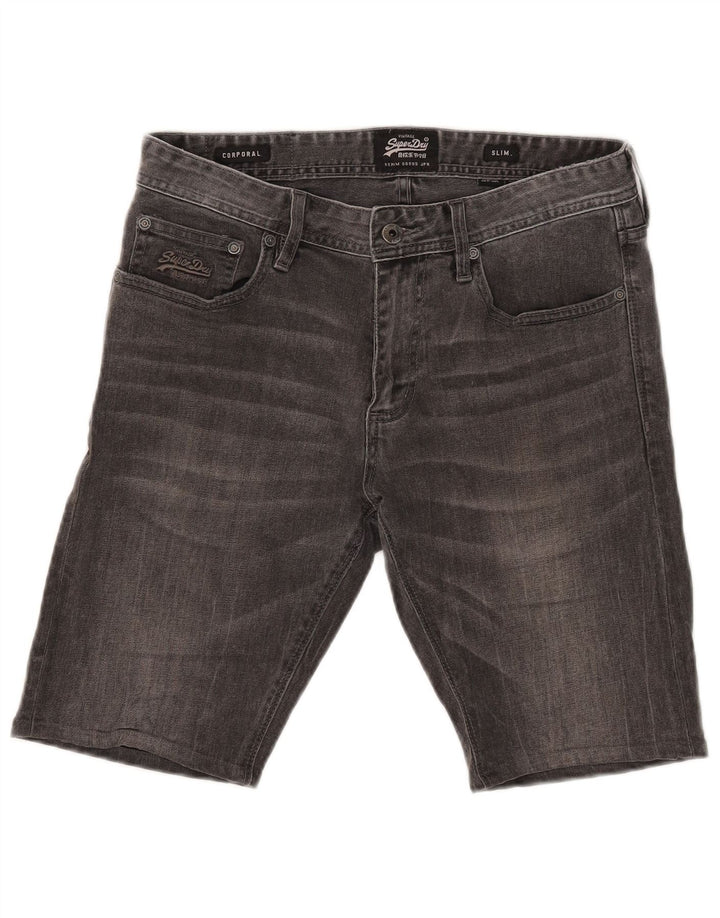 Pantaloni scurți Superdry Corporal Slim Denim W32 Bumbac Gri mediu