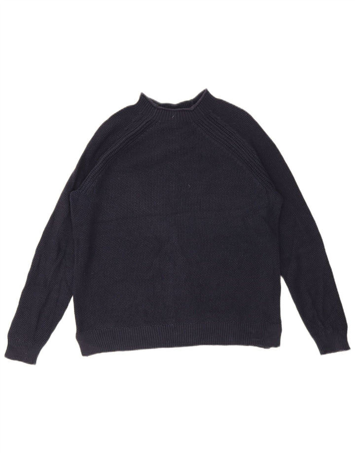 Crew Clothing Pulover cu gât țestoasă pentru femei UK 12 Medium Bleumarin