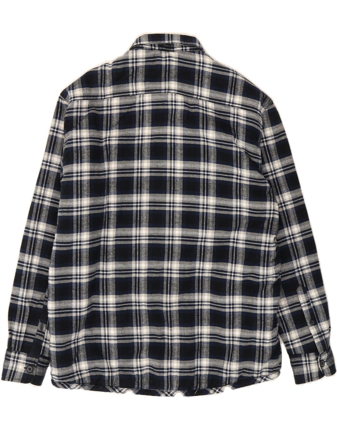 CAMARGUE Mens Lumberjack Flannel Shirt 2XL Navy Blue Check Polyester Vintage Camargue and Second-Hand Camargue from Messina Hembry 
