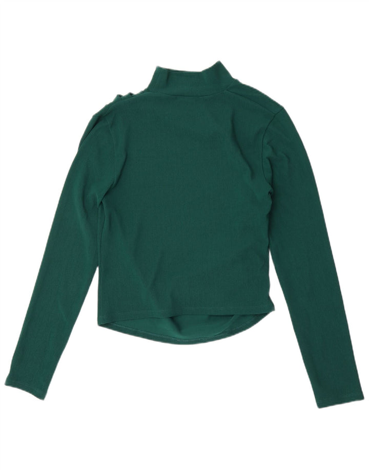 Crop Top pentru femei Zara cu mânecă lungă UK 12 verde mediu