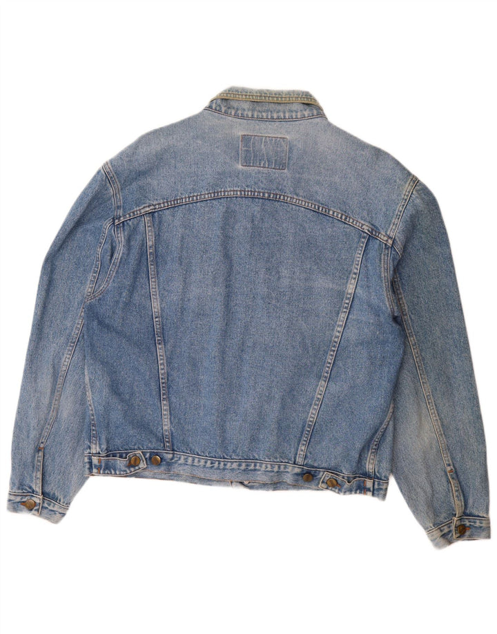 Jachetă de blugi vintage pentru bărbați UK 42 XL, bumbac albastru