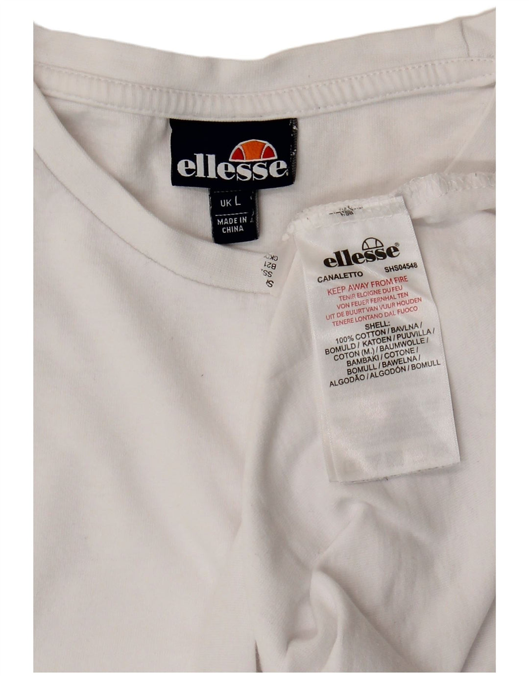 Tricou bărbați Ellesse Top mare din bumbac alb