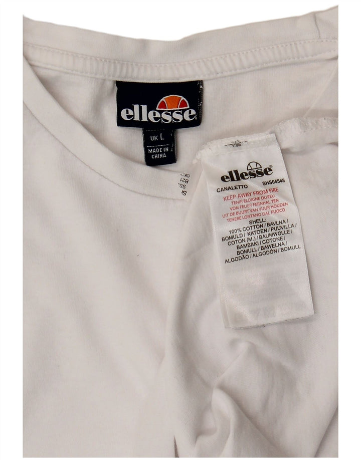 Tricou bărbați Ellesse Top mare din bumbac alb