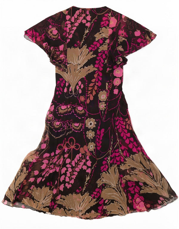 Rochie A-Line Vintage pentru femei IT 46 Large Black Floral