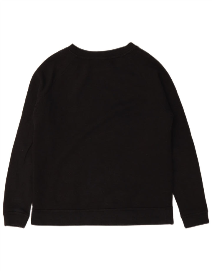 Pulover supradimensionat cu grafic Nike pentru femei UK 10 Bumbac negru mic