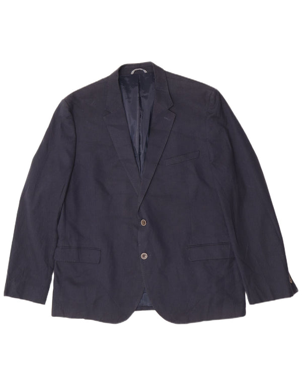 Marks & Spencer jachetă pentru bărbați cu 2 nasturi, UK 48 4XL, bumbac bleumarin