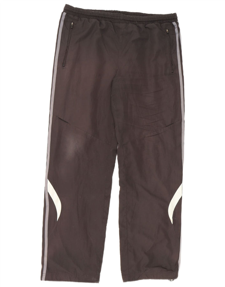Pantaloni de trening Adidas pentru bărbați, negru mediu, poliester bloc de culoare