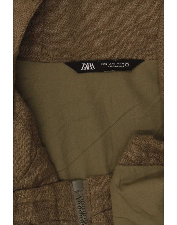 Bomber cu glugă pentru bărbați Zara UK 36 Small Khaki