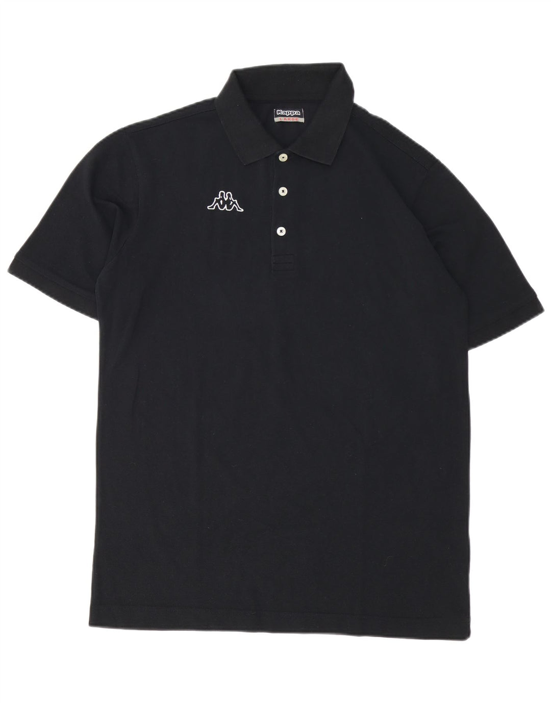 Cămașă polo cu grafică pentru bărbați Kappa, bumbac negru mare