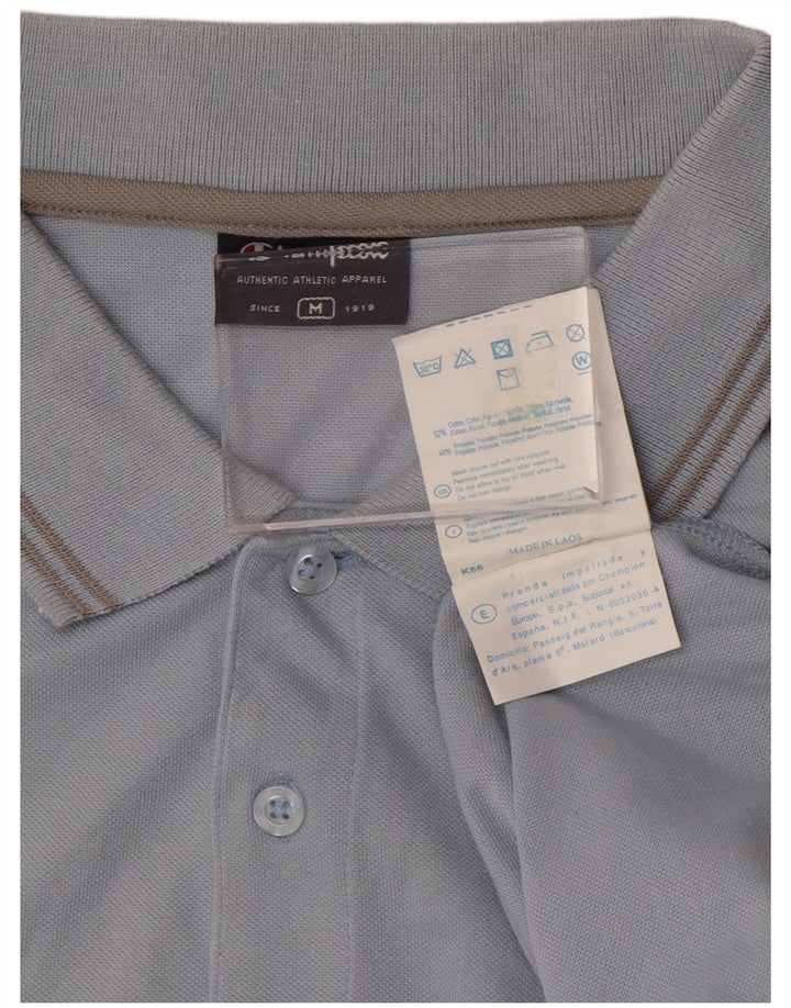 Tricou polo Champion pentru bărbați, bumbac albastru mediu