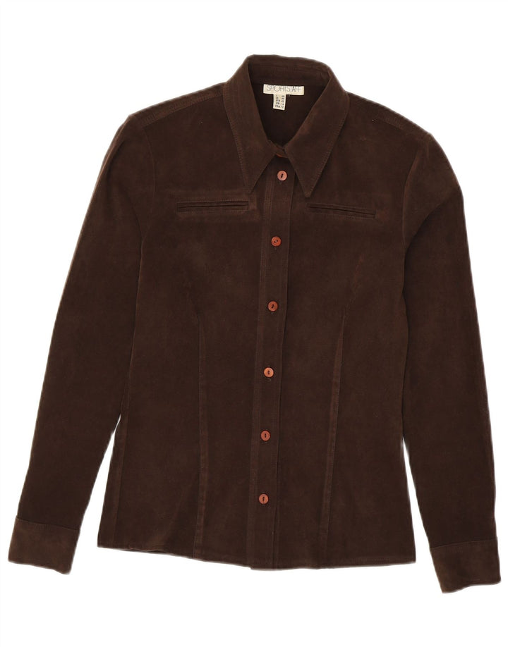 Cămașă din catifea pentru femei Sportstaff UK 14 Poliester maro mediu