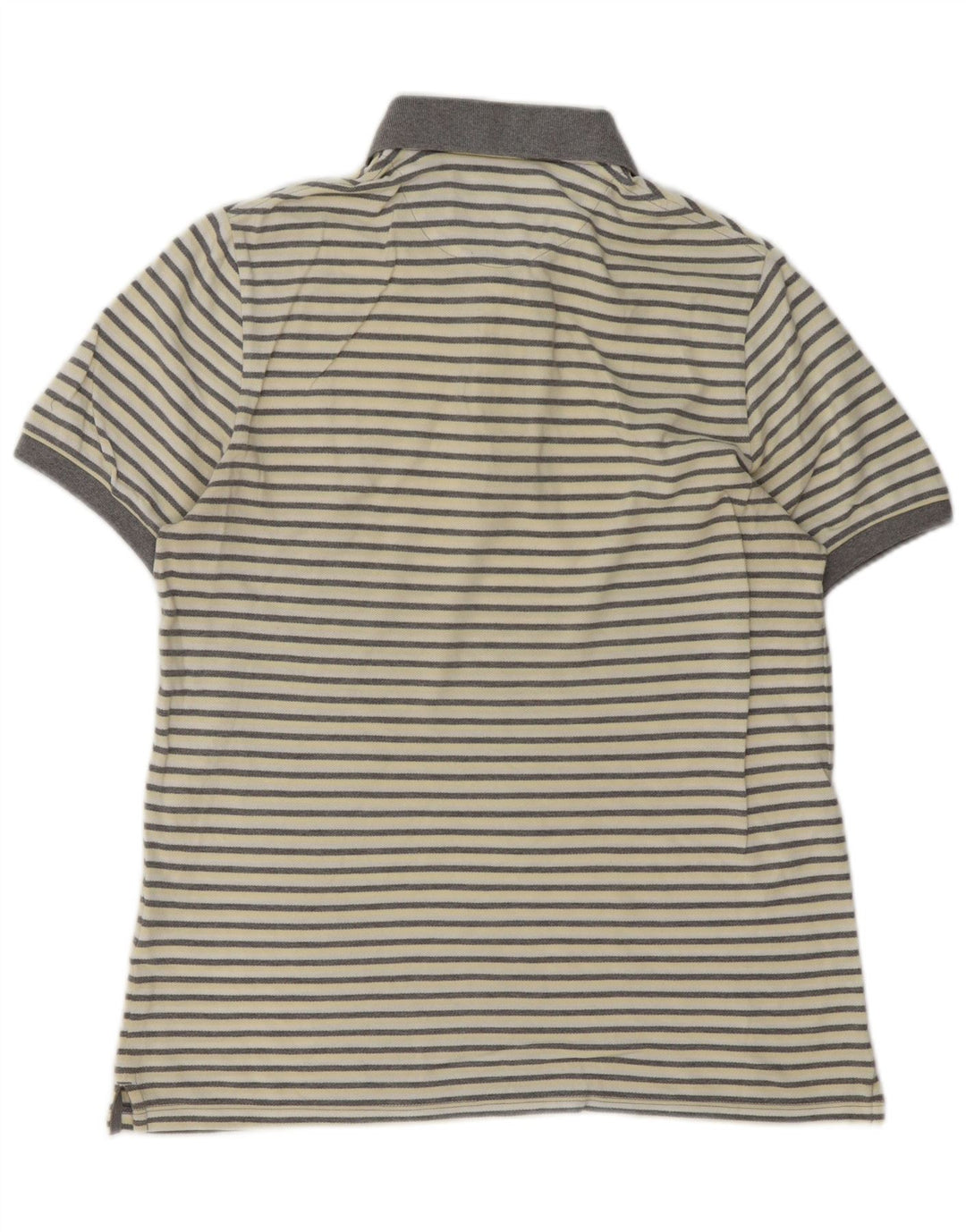 Tricou polo pentru bărbați Lyle & Scott, bumbac cu dungi alb, mediu