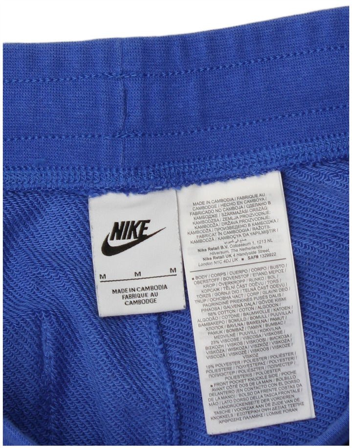 Pantaloni scurți sport grafic Nike pentru bărbați, bumbac albastru mediu