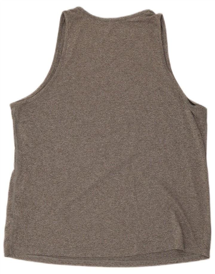 Top cu vestă grafică Nike Dri Fit pentru femei UK 16, mare, gri, poliester