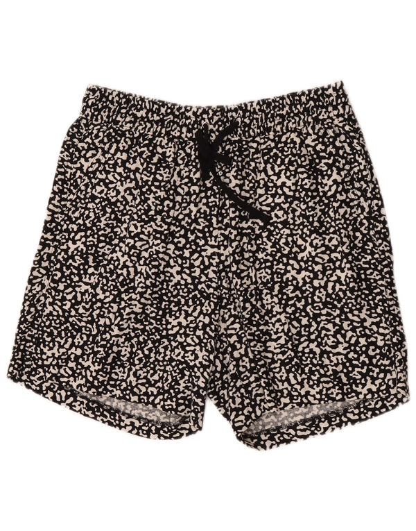 Marks & Spencer Pantaloni scurți casual pentru femei UK 12 Medium W32 Black Animal Print