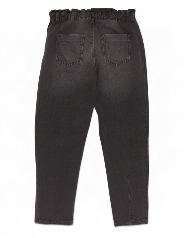 Blugi conici tăiați cu talie înaltă Zara pentru femei EU 36 XS L26 L24 Bumbac negru