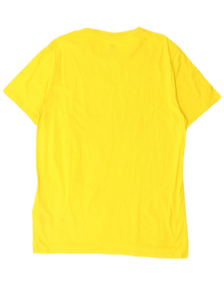 Tricou cu grafic Levi's Peanuts pentru bărbați Top mare din bumbac galben