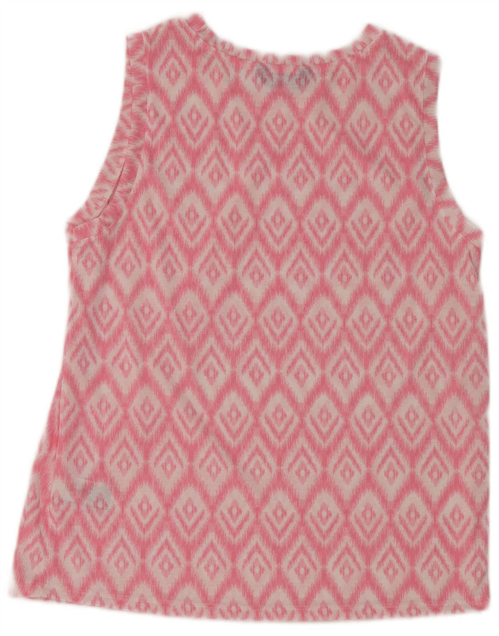 Bluză fără mâneci pentru femei Marks & Spencer UK 8 Small Pink Ikat Poliester