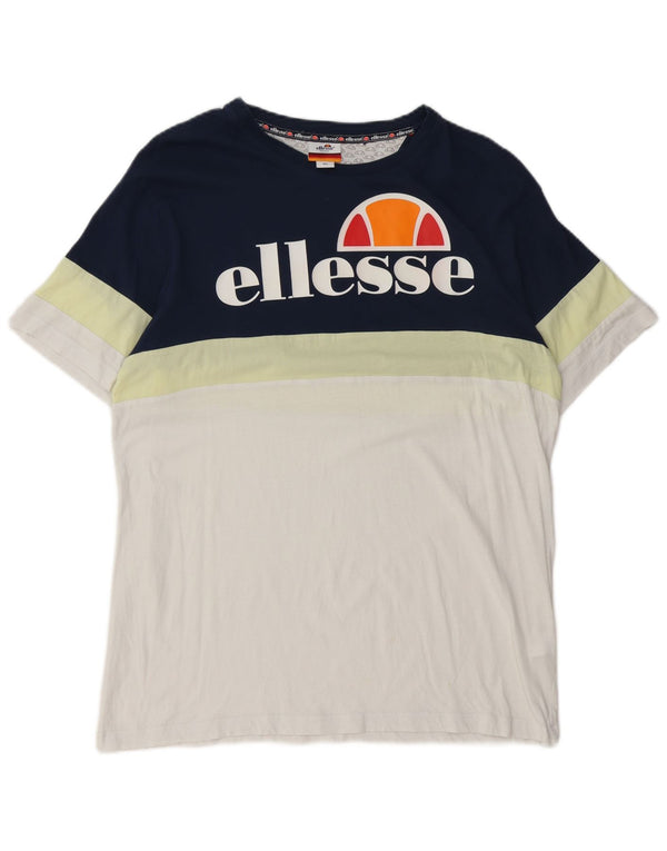 Tricou cu grafică pentru bărbați Ellesse Top XL bleumarin din bumbac color bloc