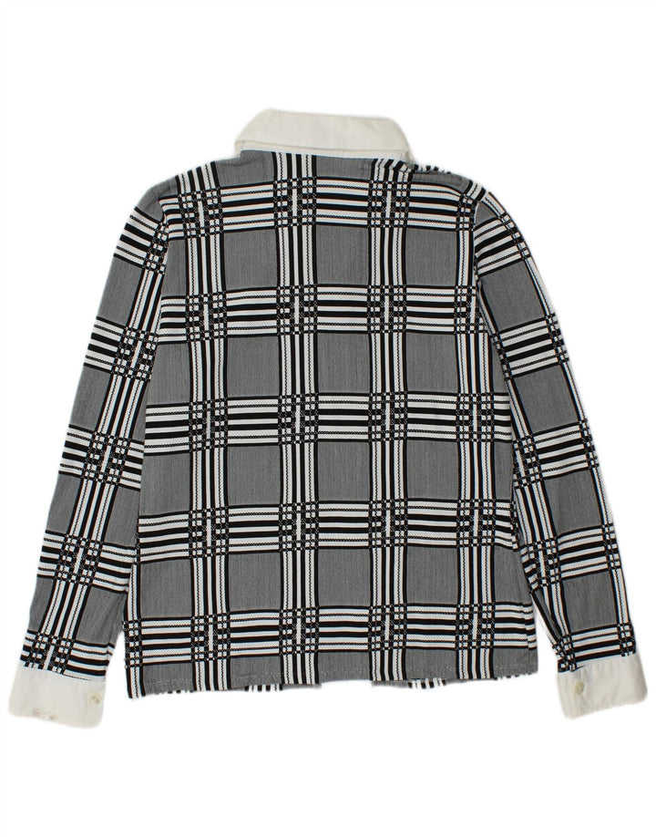 Bluză cămașă dublu piept pentru femei NARACAMICIE UK 14 Medium Grey Check