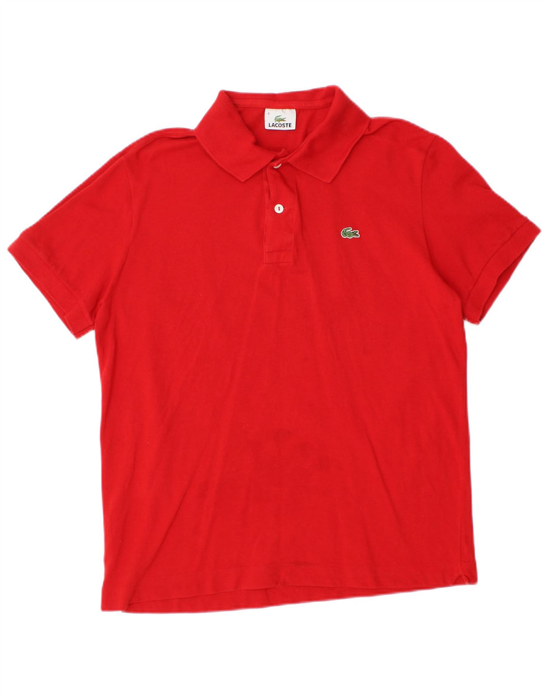 Tricou polo Lacoste pentru bărbați, mărimea 4, bumbac roșu mediu