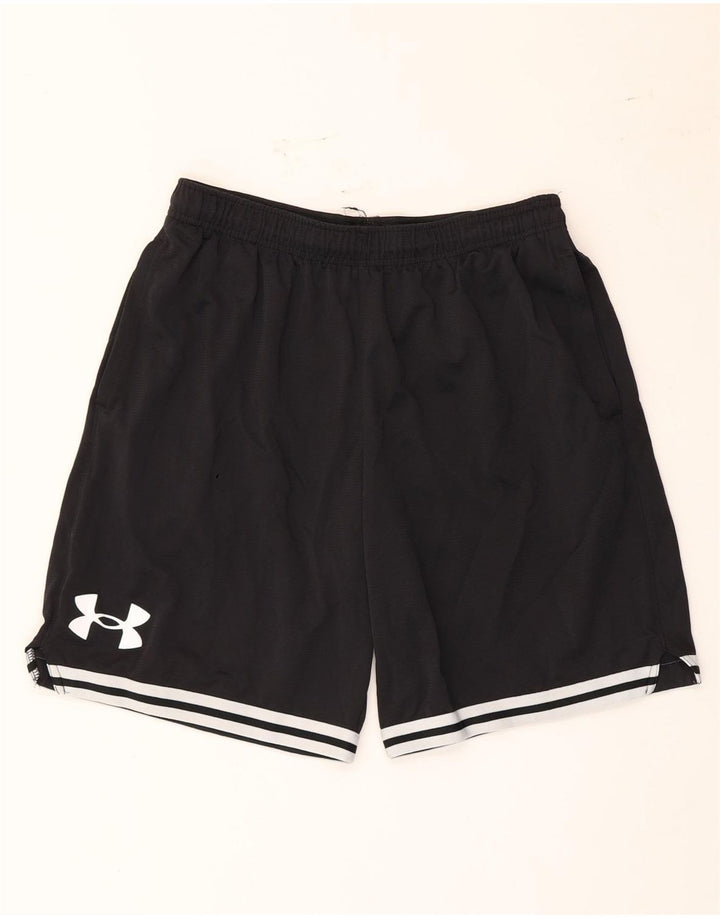 Pantaloni scurți sport grafic Under Armour pentru bărbați, poliester cu dungi mari, negre