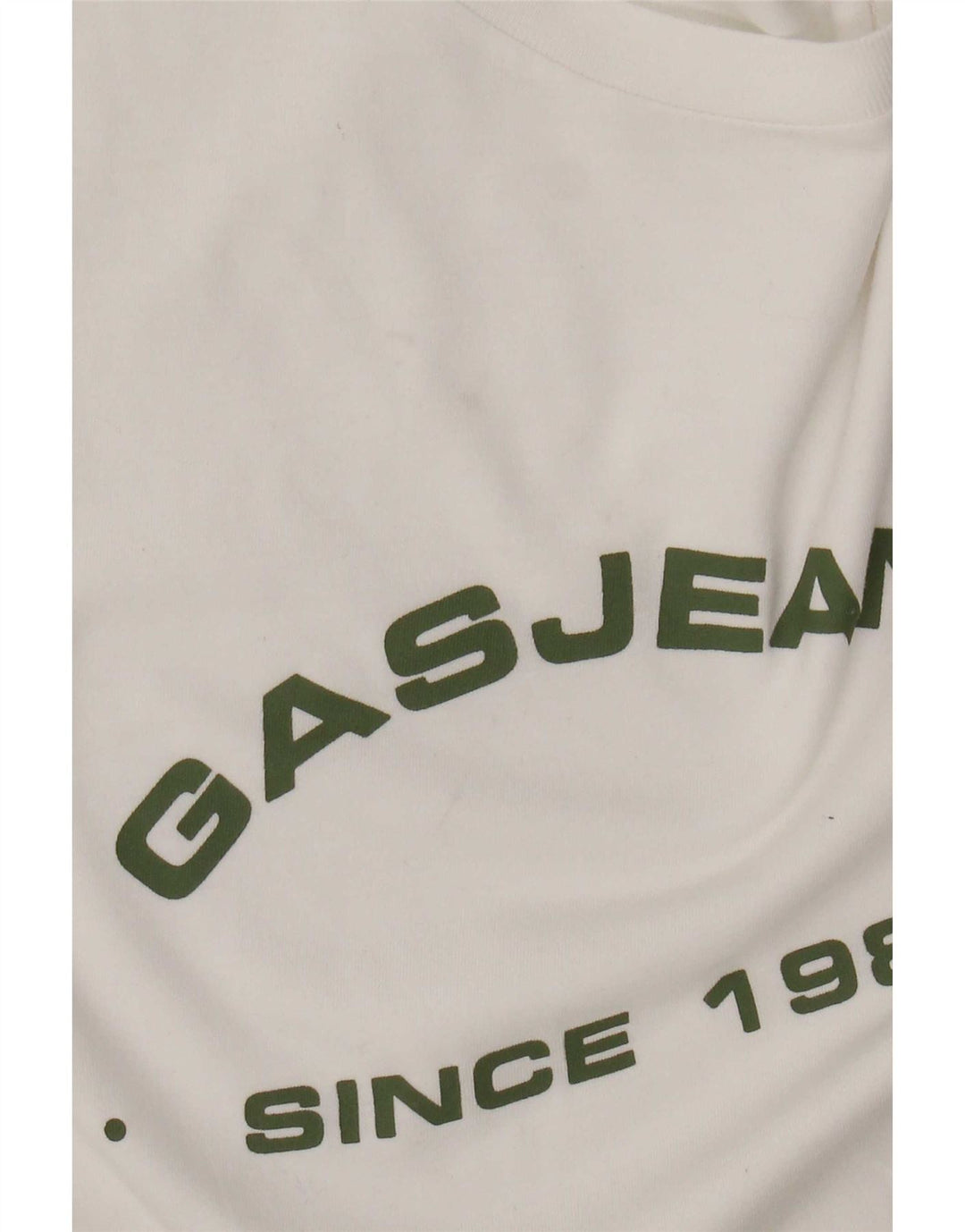 Tricou grafic pentru bărbați Gas Top Mediu Alb