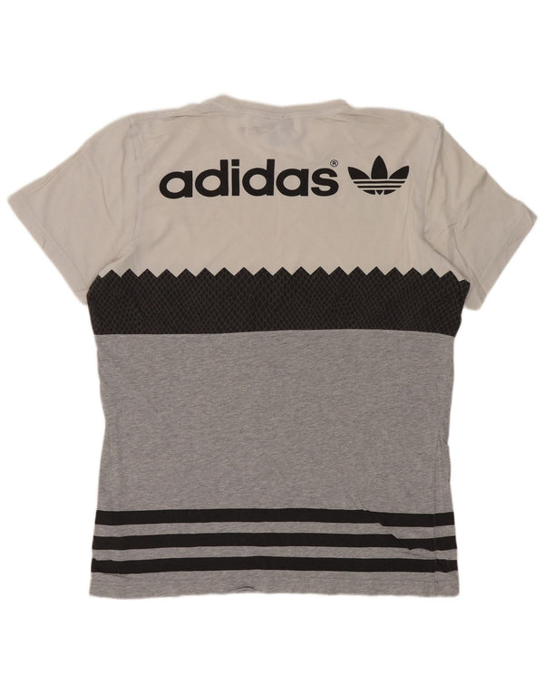 Tricou grafic ADIDAS Originals pentru bărbați Top, gri mediu, bumbac color bloc
