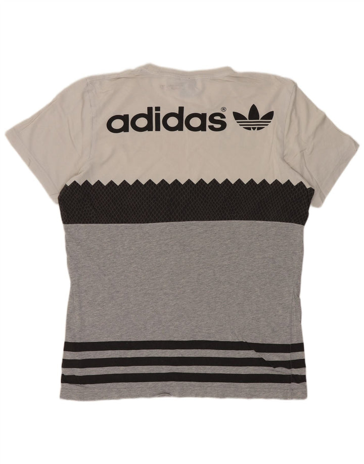 Tricou grafic ADIDAS Originals pentru bărbați Top, gri mediu, bumbac color bloc