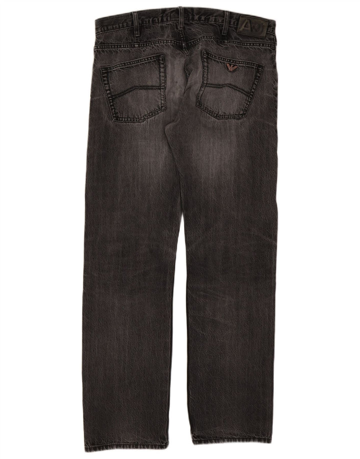 Blugi drepti pentru femei Armani W38 L32 gri