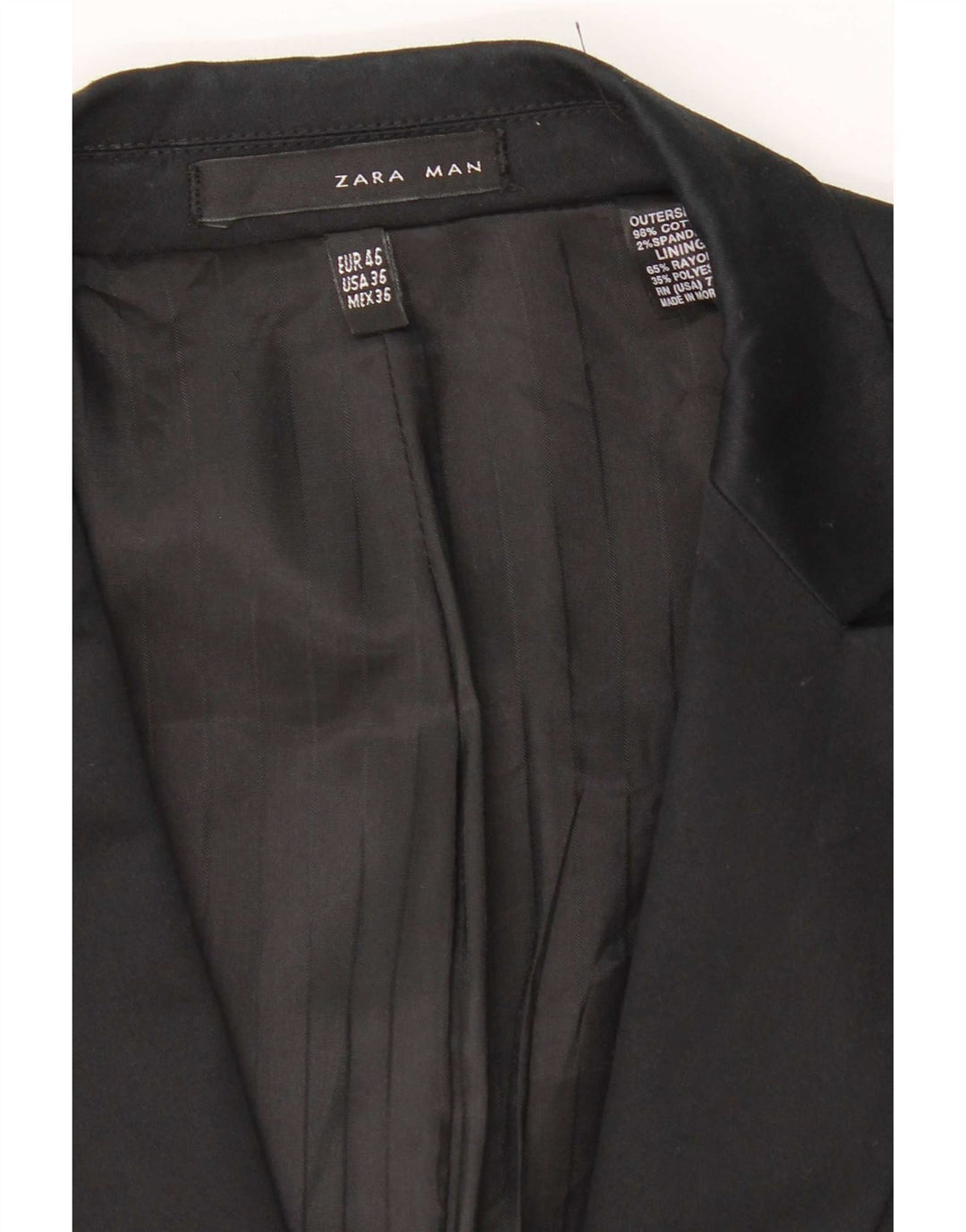 Blazer pentru bărbați Zara cu 1 nasture EU 46 Bumbac negru mic