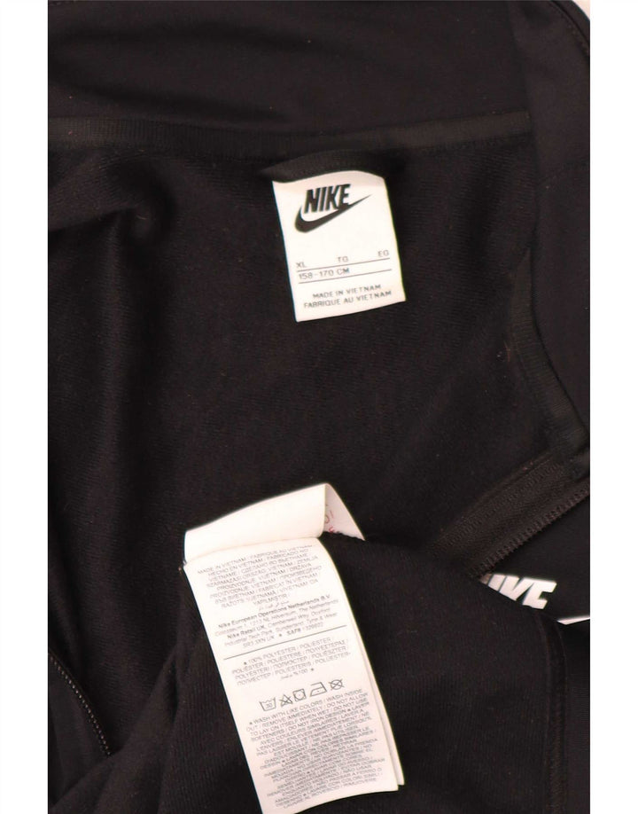Jachetă de top pentru trening grafic Nike pentru băieți 12-13 ani XL poliester negru
