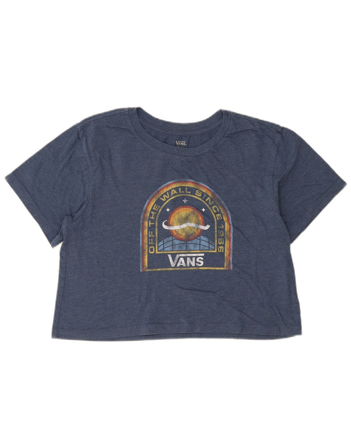 Tricou grafic supradimensionat pentru femei Vans UK 10 Small Blue