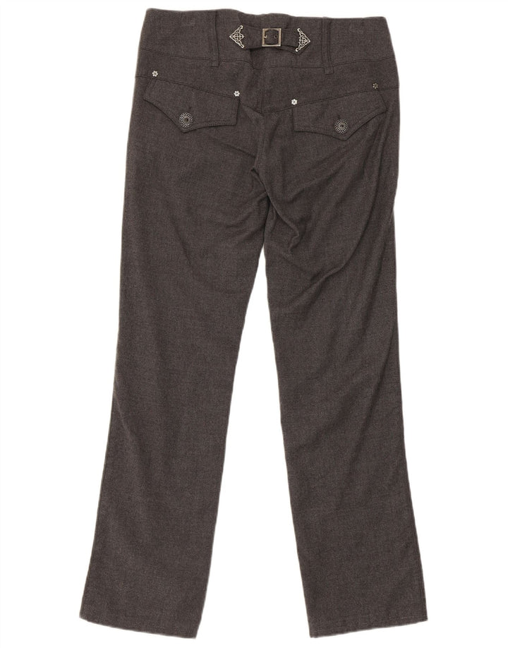 Pantaloni obișnuiți obișnuiți pentru femei Pinko UK 8 Small W30 L29 Lână gri