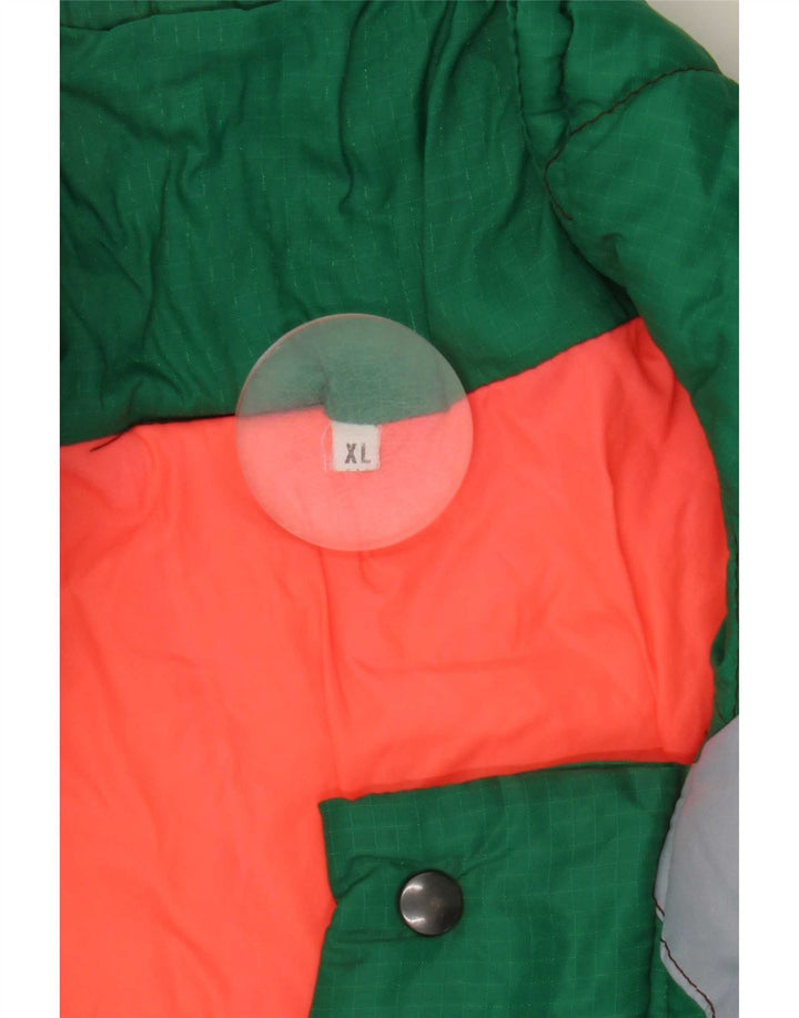 Jachetă căptușită vintage pentru bărbați UK 42 XL verde Colorblock