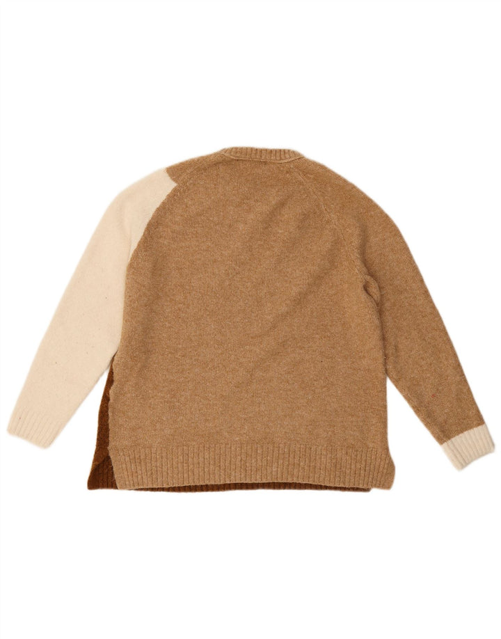 Pulover pentru femei Marks & Spencer cu decolteu rotund, maro mediu, UK 12