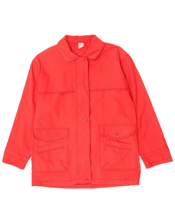 Jachetă vintage pentru femei UK 18 XL poliester roșu