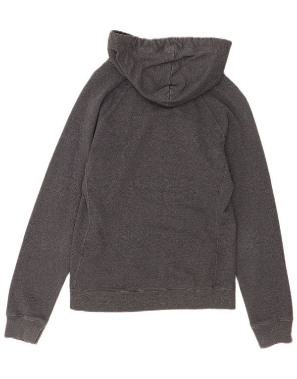 Champion Womens Hoodie Jumper UK 14 Medium Grey Flecked Cotton