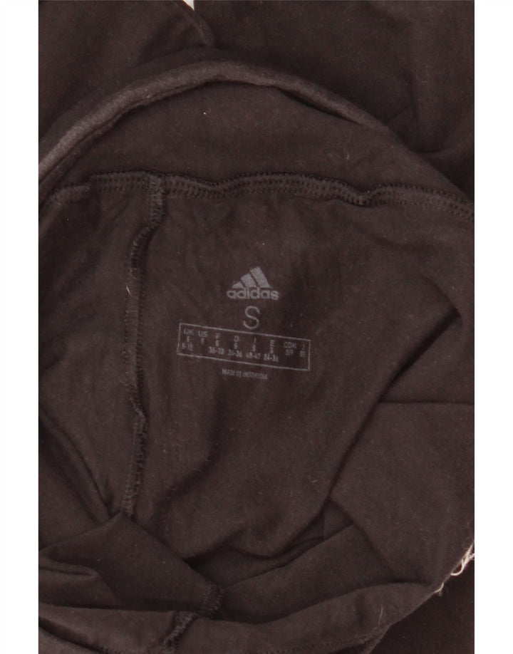 Leggings grafic Adidas pentru femei UK 8/10 Small Black