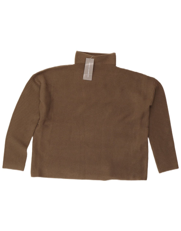 French Connection Pulover cu gât țestoasă pentru femei UK 10 Small Khaki