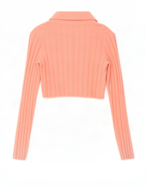 Top cardigan cu cravată în față pentru femei Zara UK 10 mic, roz, nailon