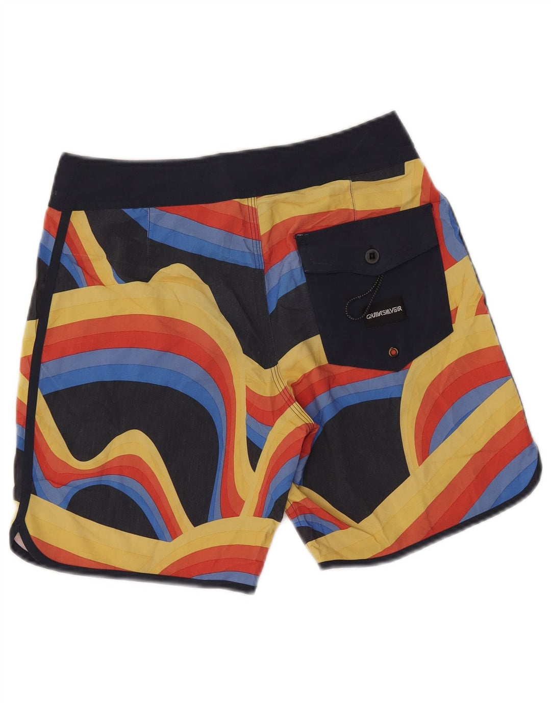 Pantaloni scurți de înot Quiksilver pentru bărbați, poliester cu dungi multicolore mici