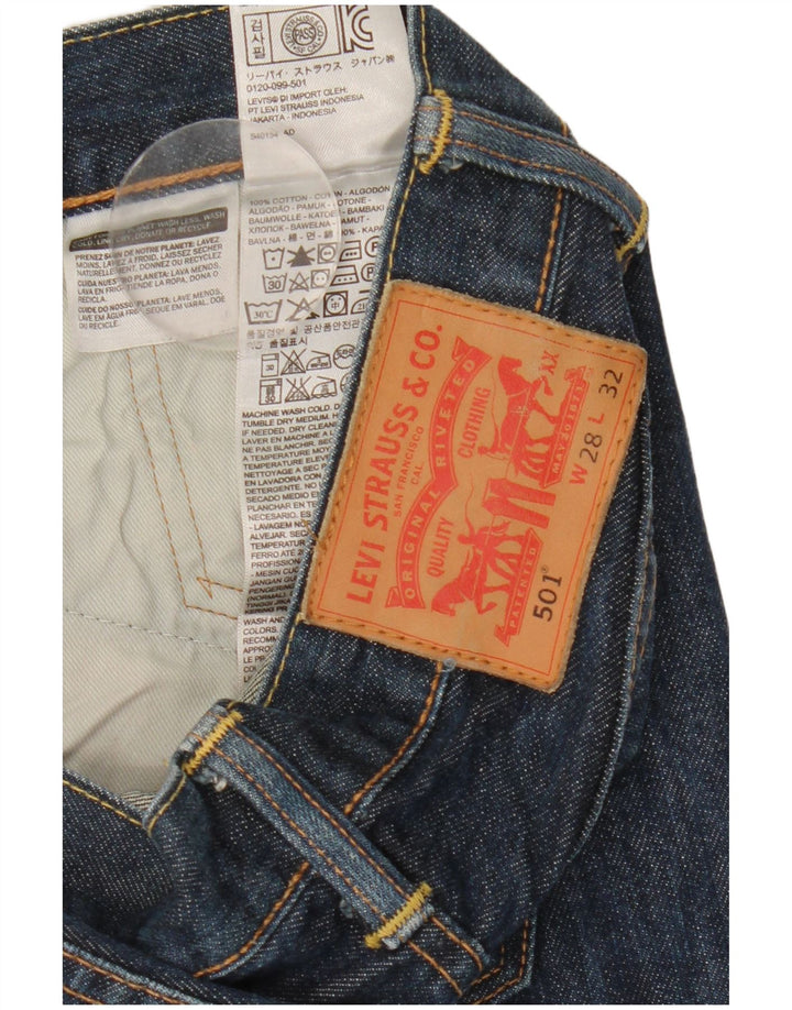Blugi drepti pentru bărbați Levi's 501 W28 L32 Bumbac albastru