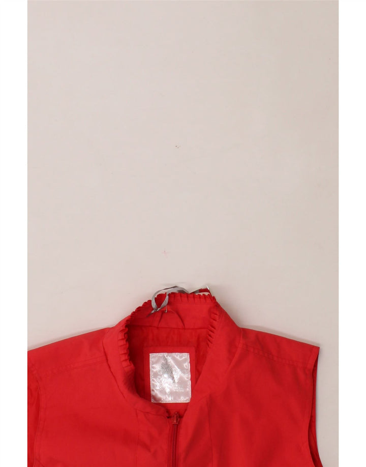 PACO Womens Sleeveless Cardigan Top UK 16 Large Red Polyester Vintage Paco and Second-Hand Paco from Messina Hembry 