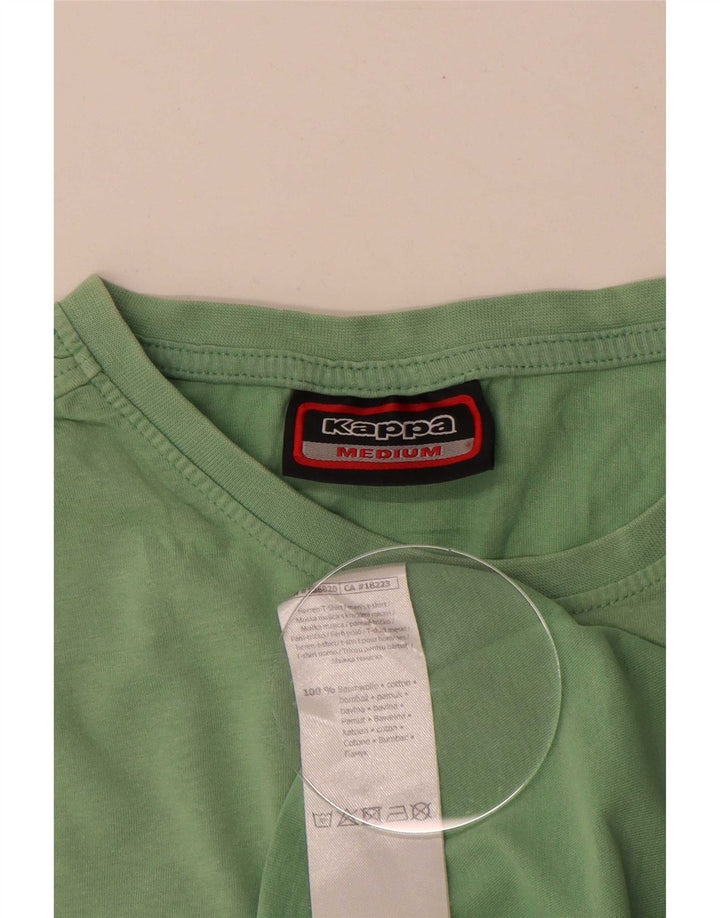 Tricou grafic pentru bărbați Kappa Top din bumbac verde mediu