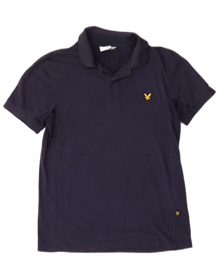 Tricou polo pentru bărbați Lyle & Scott, bumbac bleumarin mic